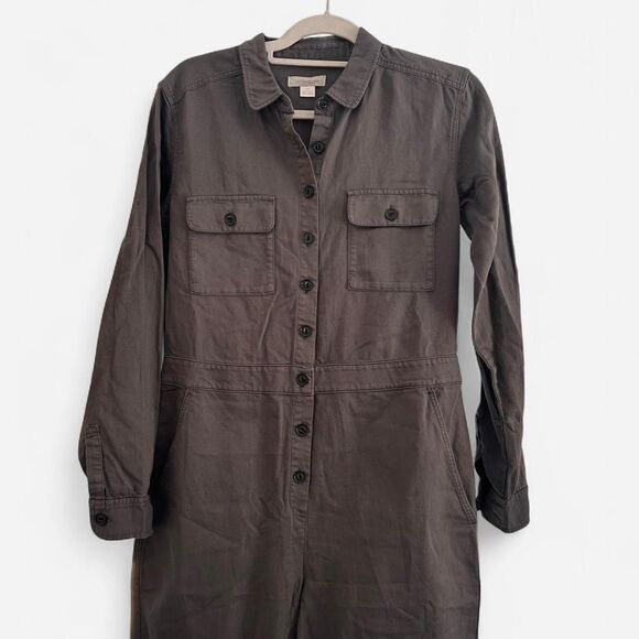 Outerknown S.E.A. Utility Coveralls Jumpsuit Storm Grey Organic Cotton Linen SP - Picture 4 of 8